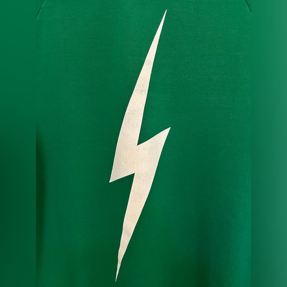 Aviator Nation Bolt Crew Sweatshirt - Kelly Green/White (Unisex S) - Picture 6 of 13